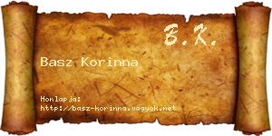 Basz Korinna névjegykártya