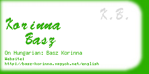 korinna basz business card